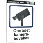 Stickers Området Kamera bevakas Larm A4 Stickers Området Kamera bevakas Larm A4