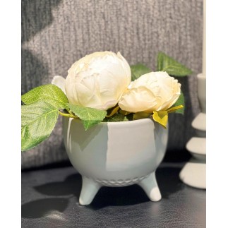 Kruka Grå Keramik 10x12 cm