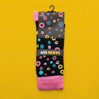 Strumpor Allsorts Svarta stl 36-40