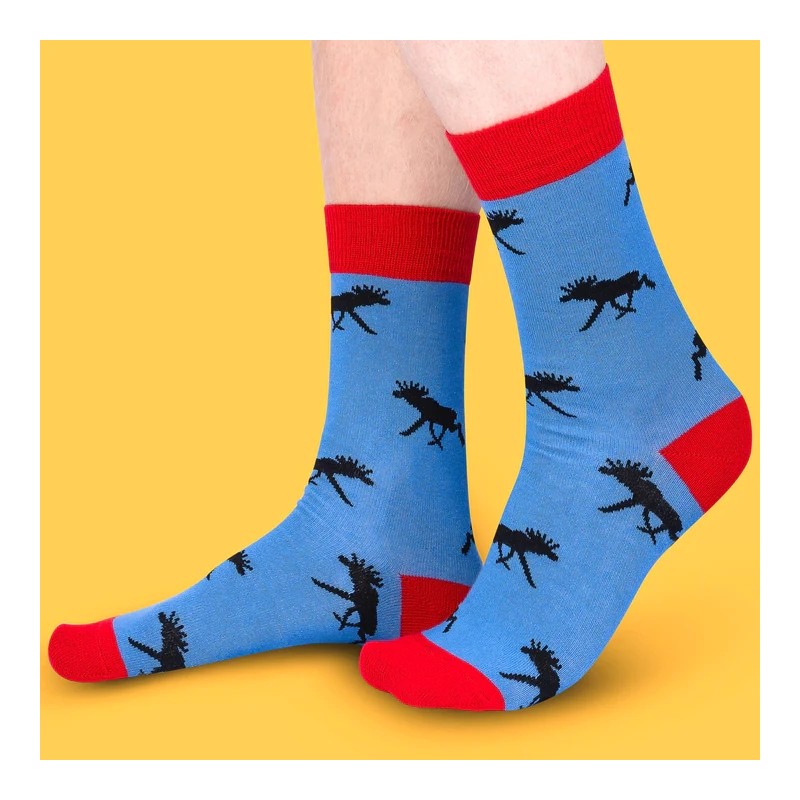 Strumpor Älg Blå stl 36-40