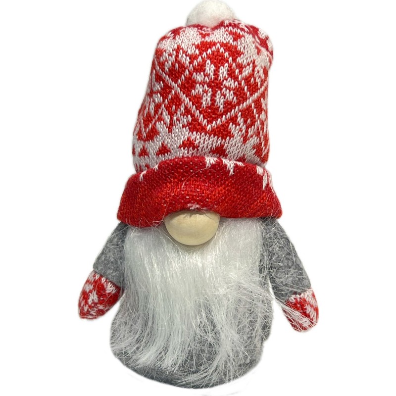 Tomte Luva Röd/Vit mönstrad 13 cm Tomte Luva Röd/Vit mönstrad 13 cm