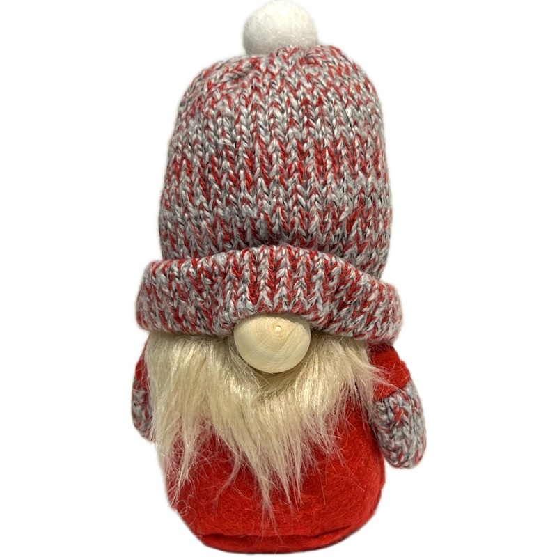Tomte Luva Röd/Grå melerad 13 cm Tomte Luva Röd/Grå melerad 13 cm