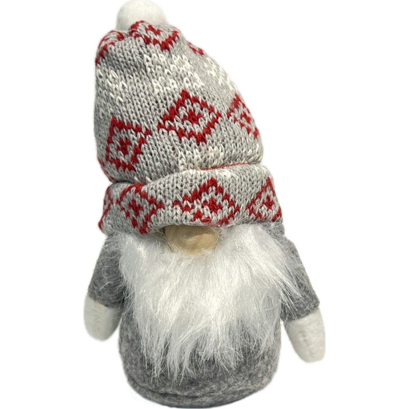 Tomte Luva Grå/Röd mönstrad 13 cm Tomte Luva Grå/Röd mönstrad 13 cm