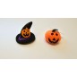 Hårklämma Halloween Hatt & Pumpa