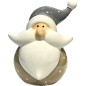 Tomte Keramik Grå luva 16 cm