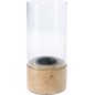 Lykta Ljushållare Trä/Glas 15 cm Lykta Ljushållare Trä/Glas 15 cm