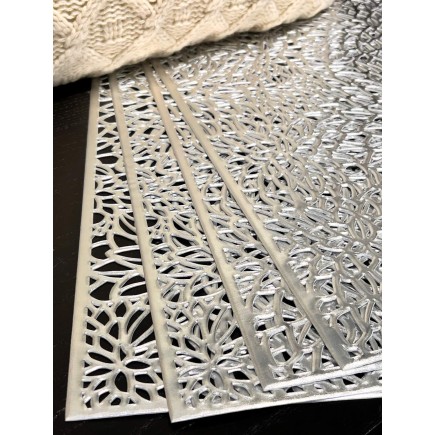 Underlägg Silver Guld Beige Plast 45x30 cm