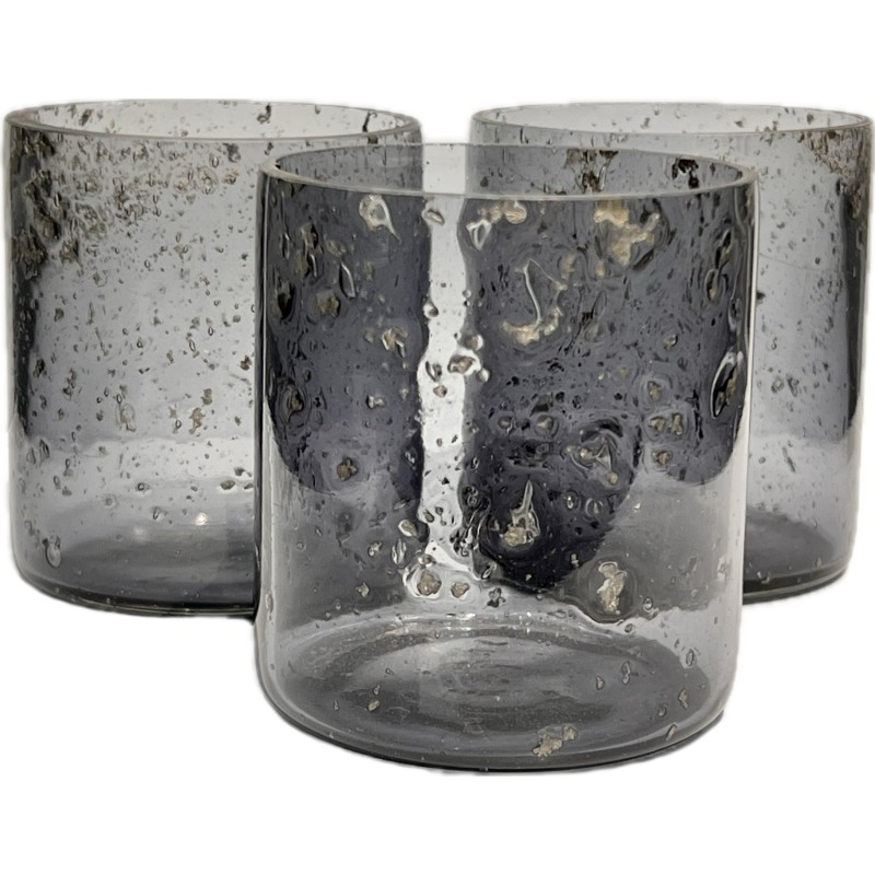 Ljuskopp Glas Transparent Orange Brun Grå