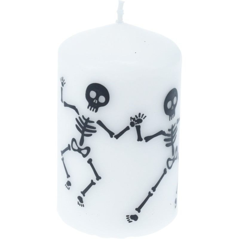 Ljus Halloween Vitt Orange Svart 10 cm Ljus Halloween Vitt Orange Svart 10 cm