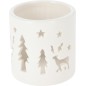 Ljushållare Vit Granar Prickar Jul 6 cm