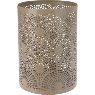 Ljushållare Bågar Ringar Mönstrad Metall Taupe 18 cm