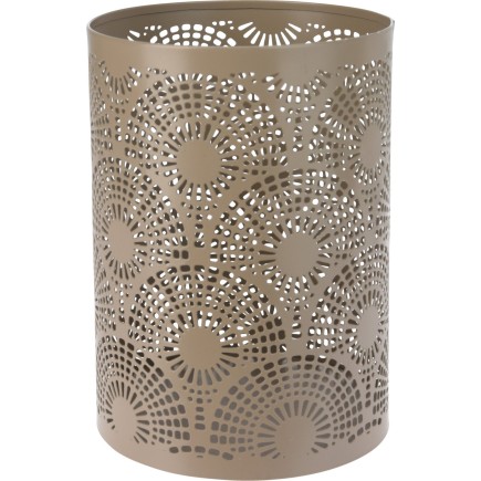 Ljushållare Bågar Ringar Mönstrad Metall Taupe 18 cm